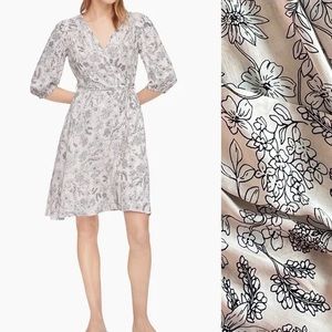 Calvin Klein Floral Belted‎ Wrap Dress Pale Pink